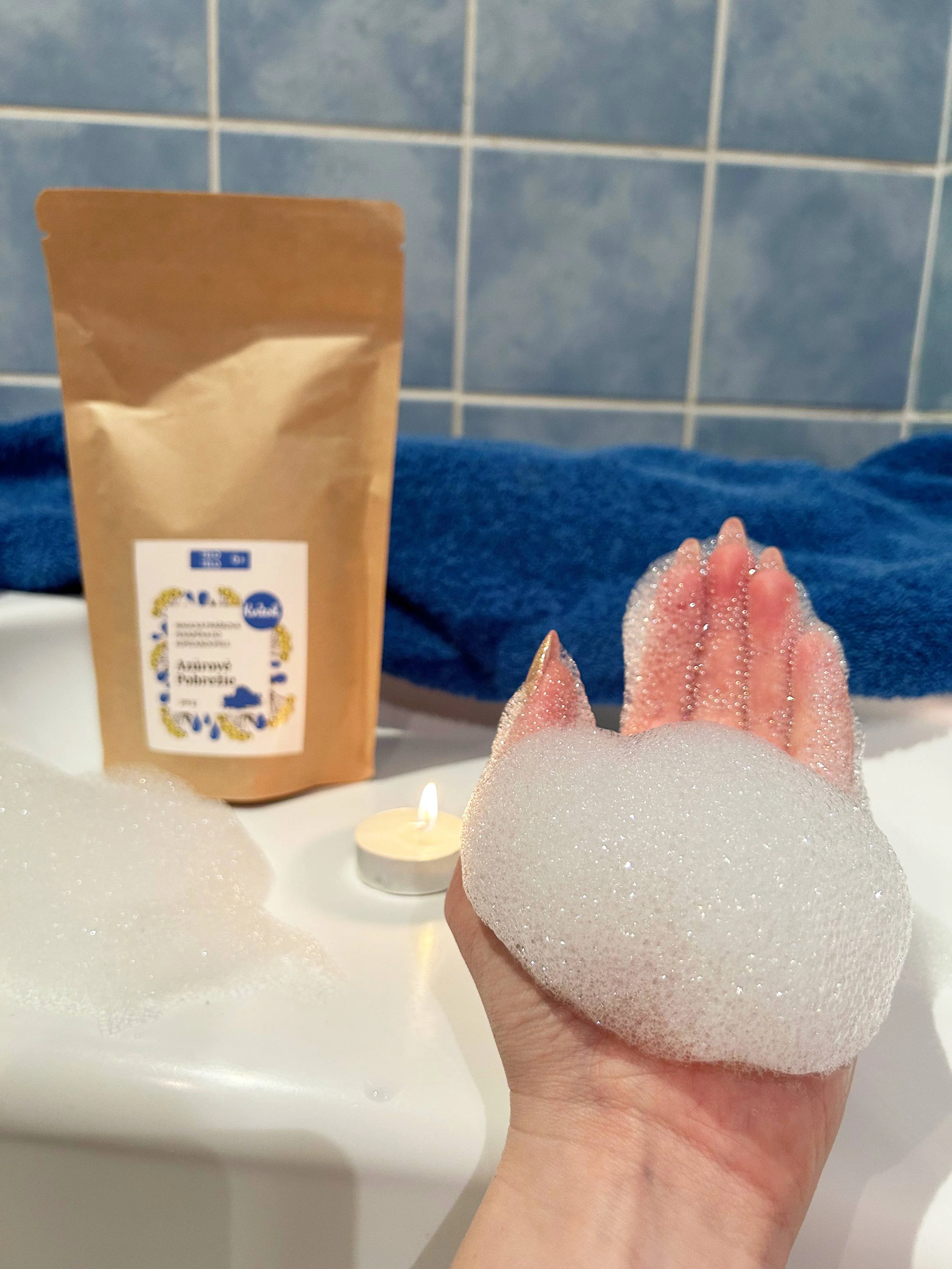 Kvitok Mousse de bain magique Côte d’Azur 60 g - mousse abondante