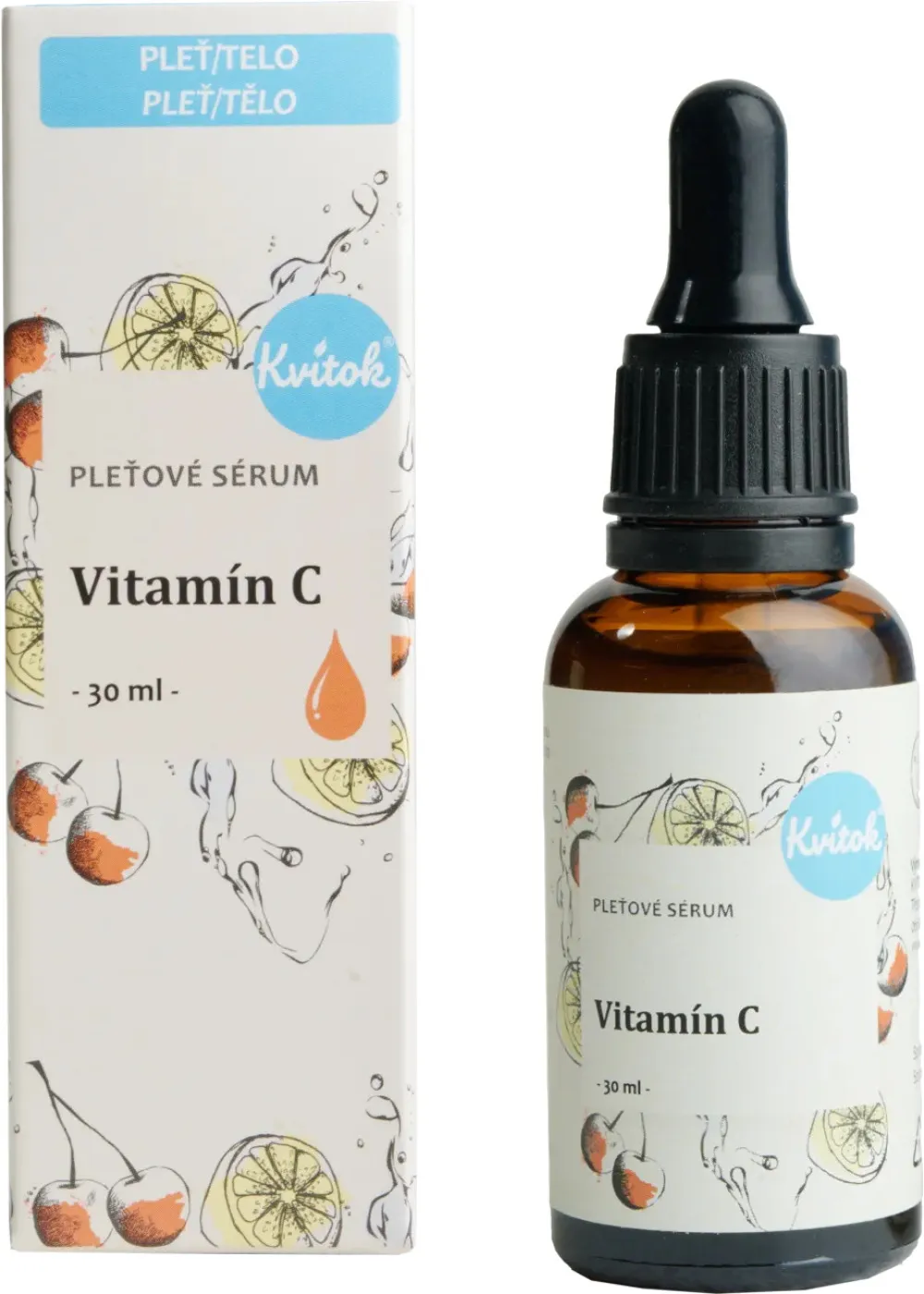 Kvitok Kvitok Gezichtsserum - Vitamine C (30 ml) - anti-verouderingseffecten