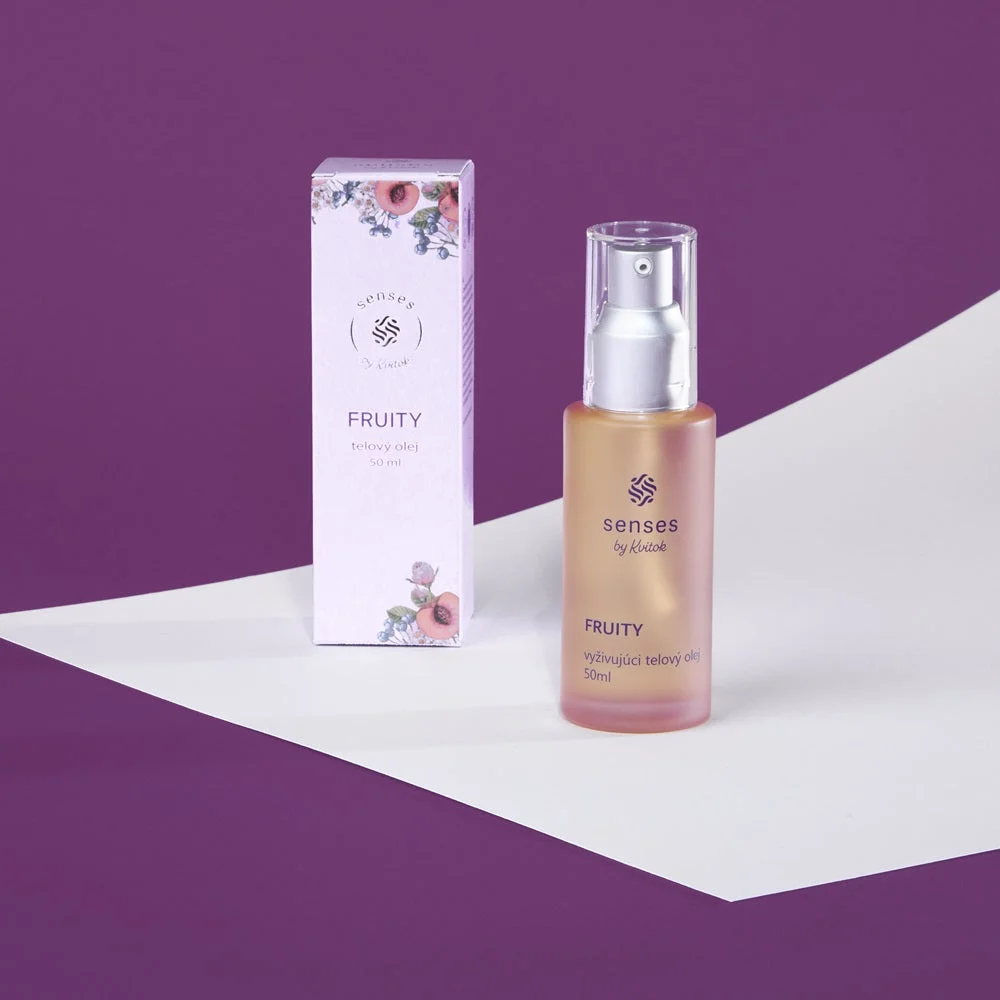 Kvitok Senses Huile corporelle nourrissante Fruity (50 ml) - au parfum de framboise, cassis et vanille