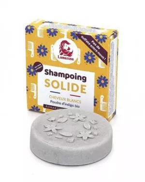 Lamazuna Shampooing raide pour cheveux gris - indigo (70 g)