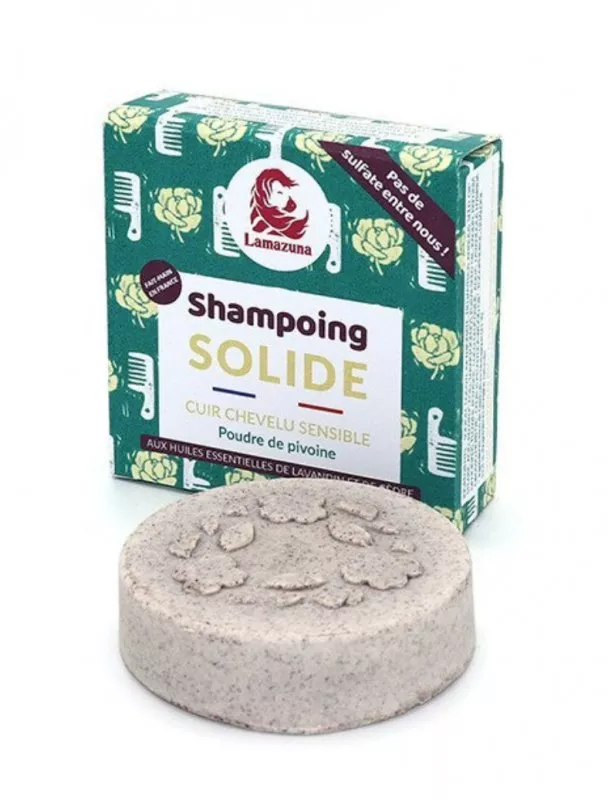 Lamazuna Shampooing antipelliculaire rigide - pivoine (70 g)