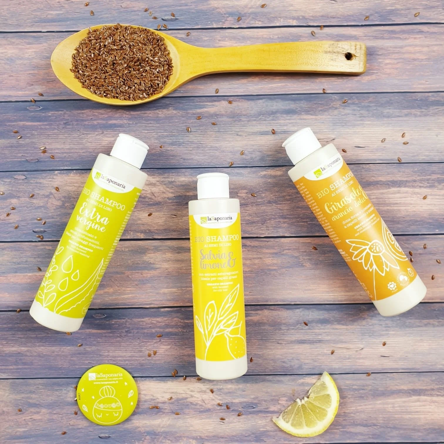 laSaponaria Shampooing au tournesol et à l'orange douce BIO 30 ml