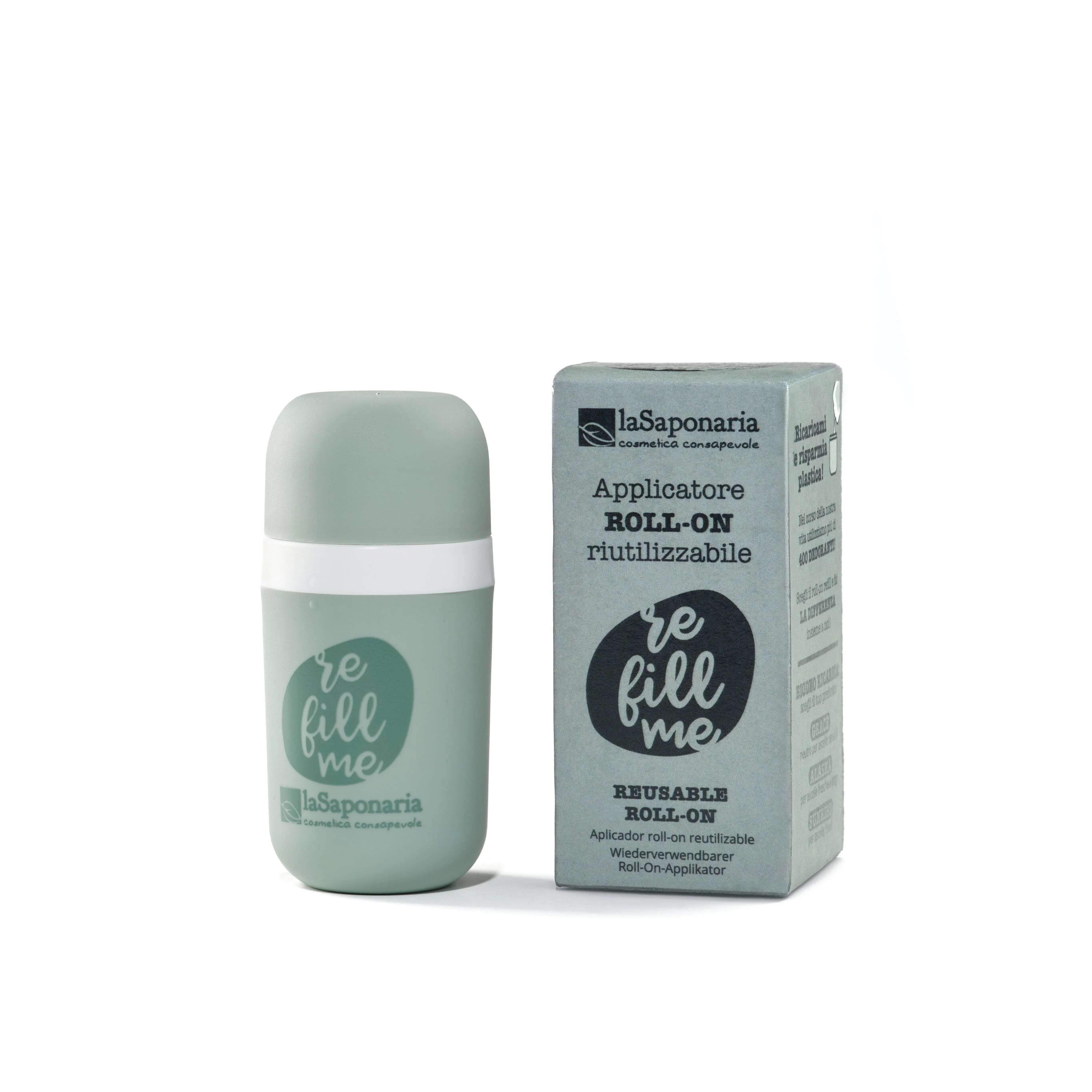 laSaponaria Applicateur pour déodorant roll-on - rechargeable - solution durable