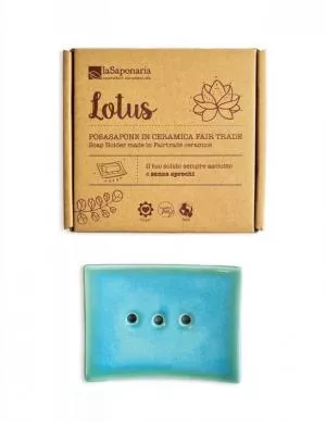 laSaponaria Porte-savon en céramique Lotus