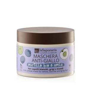 laSaponaria Masque No Yellow pour cheveux gris à l'amla et à la myrtille (200 ml) - neutralise les reflets jaunes