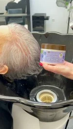 laSaponaria Masque No Yellow pour cheveux gris à l'amla et à la myrtille (200 ml) - neutralise les reflets jaunes