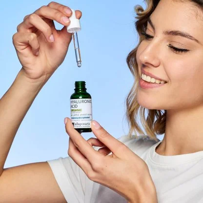 laSaponaria Sérum visage - Acide hyaluronique BIO (30 ml) - hydrate et raffermit la peau
