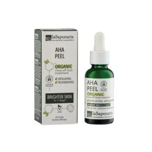 laSaponaria Peeling visage aux AHA BIO (30 ml) - convient aussi aux peaux sensibles