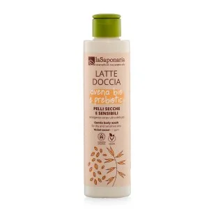 laSaponaria Lait de douche à l'avoine BIO et aux prébiotiques pour peaux sensibles (200 ml) - au calendula et à la camomille