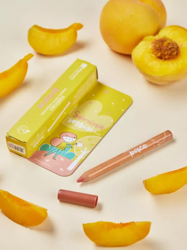 laSaponaria Baume à lèvres teinté en crayon Maticao - Pêche (2,5 g)
