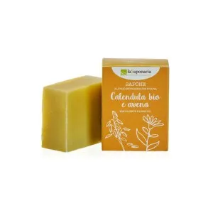 laSaponaria Savon solide BIO à l'huile d'olive - Calendula et avoine (100 g) - convient au corps et au visage