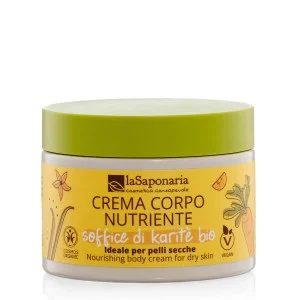 laSaponaria Crème pour le corps nourrissante au beurre de karité BIO (200 ml) - idéale pour les peaux sèches
