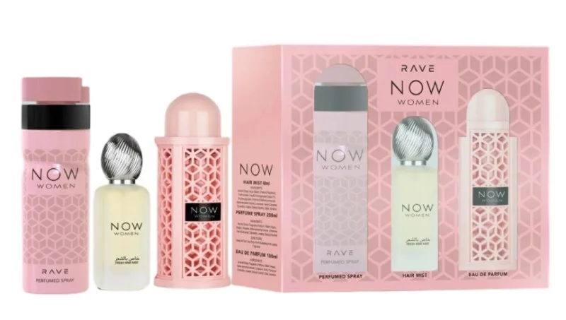 Coffret Rave Now Women - Brume capillaire 50 ml + Spray parfumé 200 ml + Eau de parfum 100 ml