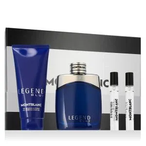 Montblanc Legend Blue 100 ml + gel douche corps et cheveux 100 ml + 2 x mini eau de parfum pour homme