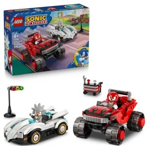LEGO® Sonic the Hedgehog™ 77118 Silver et sa voiture vs. Knuckles et son monster truck