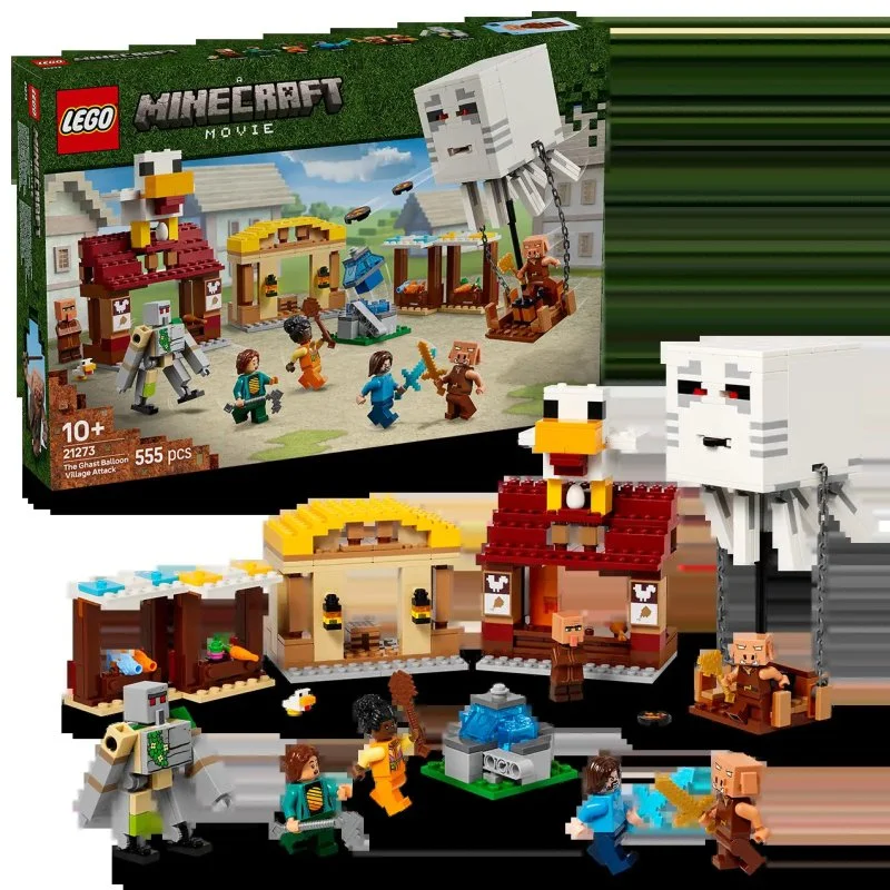 Minecraft® 21273 Ballon en forme de Ghast et attaque du village