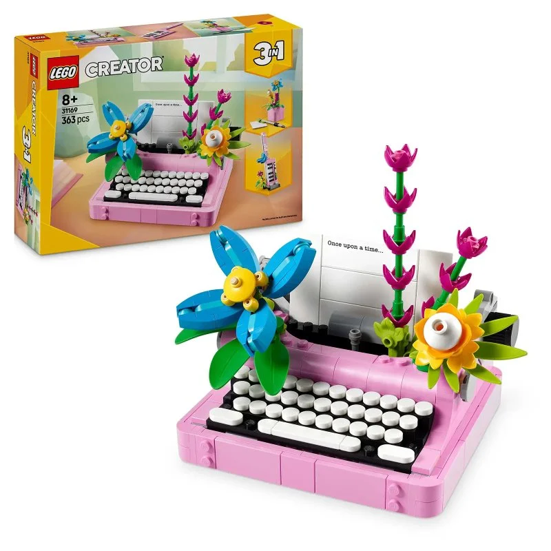 Creator 3 en 1 31169 Machine à écrire avec des fleurs