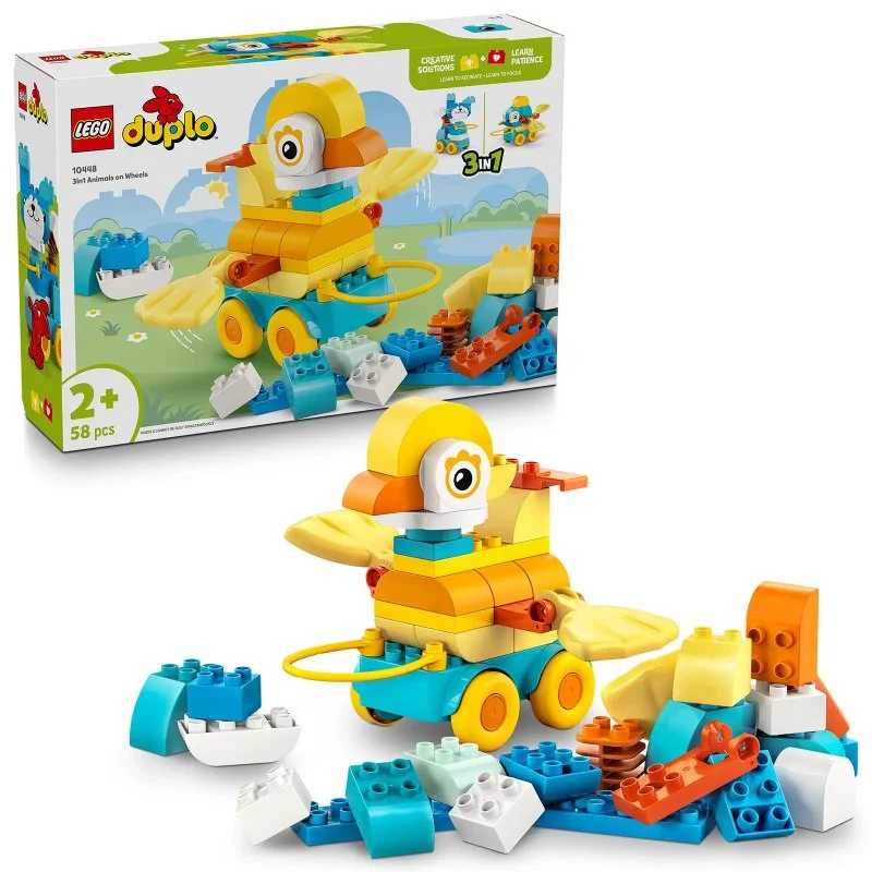 DUPLO® 10448 3 en 1 : Animaux à roulettes