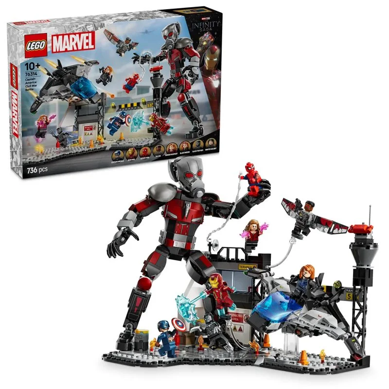 Marvel 76314 Bataille d'action – Captain America : Civil War