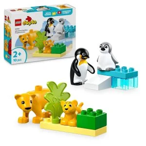 LEGO® DUPLO® 10442 Familles d'animaux sauvages : Manchots et lions