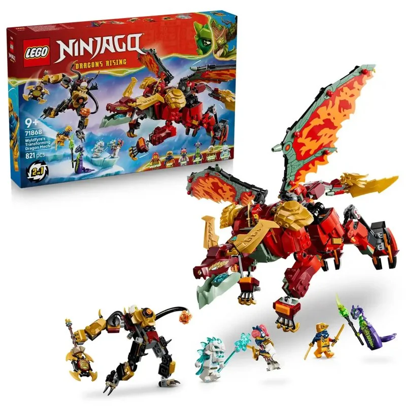 NINJAGO® 71868 Wyldfyre et la combinaison de dragon transformable