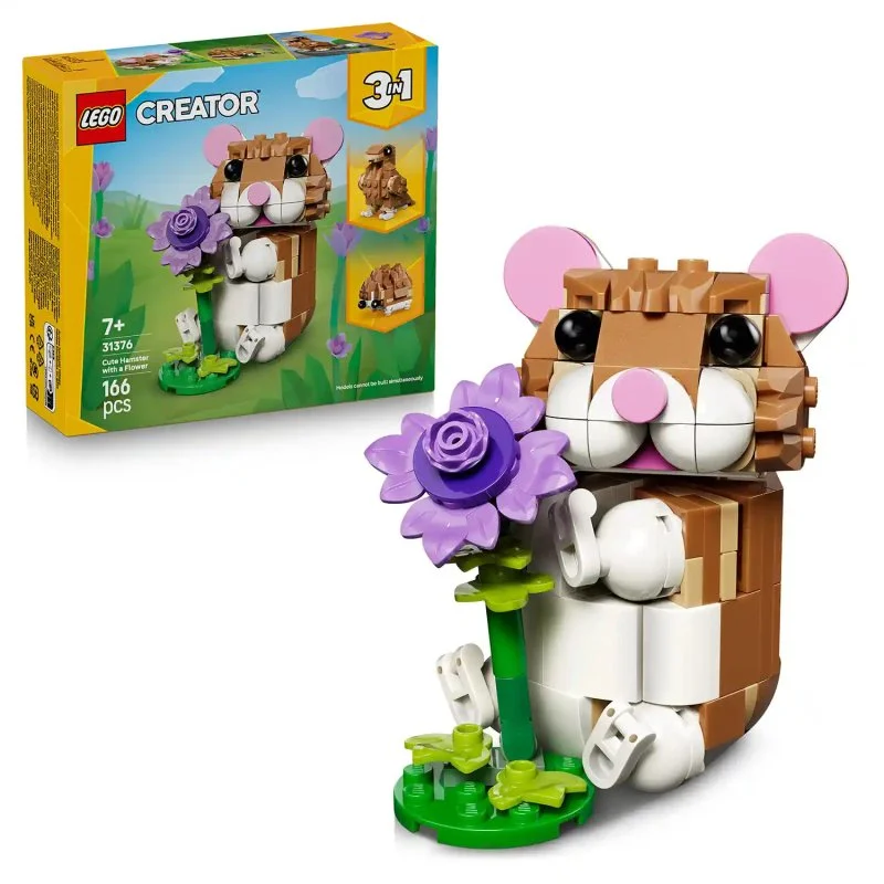 Creator 3 en 1 31376 Adorable hamster avec une fleur