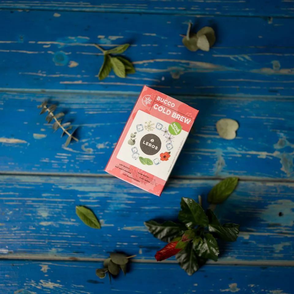 LEROS Mélange de plantes Bucco Cold Brew - sachets d’infusion (20 x 1,5 g) - pour préparer du thé glacé