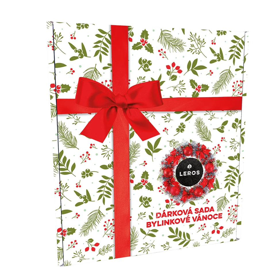 LEROS Coffret cadeau (3 pièces) - Noël aux plantes - sirop aux plantes et 2 types de thés
