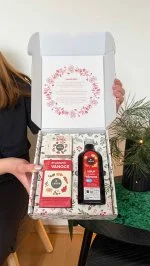 LEROS Coffret cadeau (3 pièces) - Noël aux plantes - sirop aux plantes et 2 types de thés