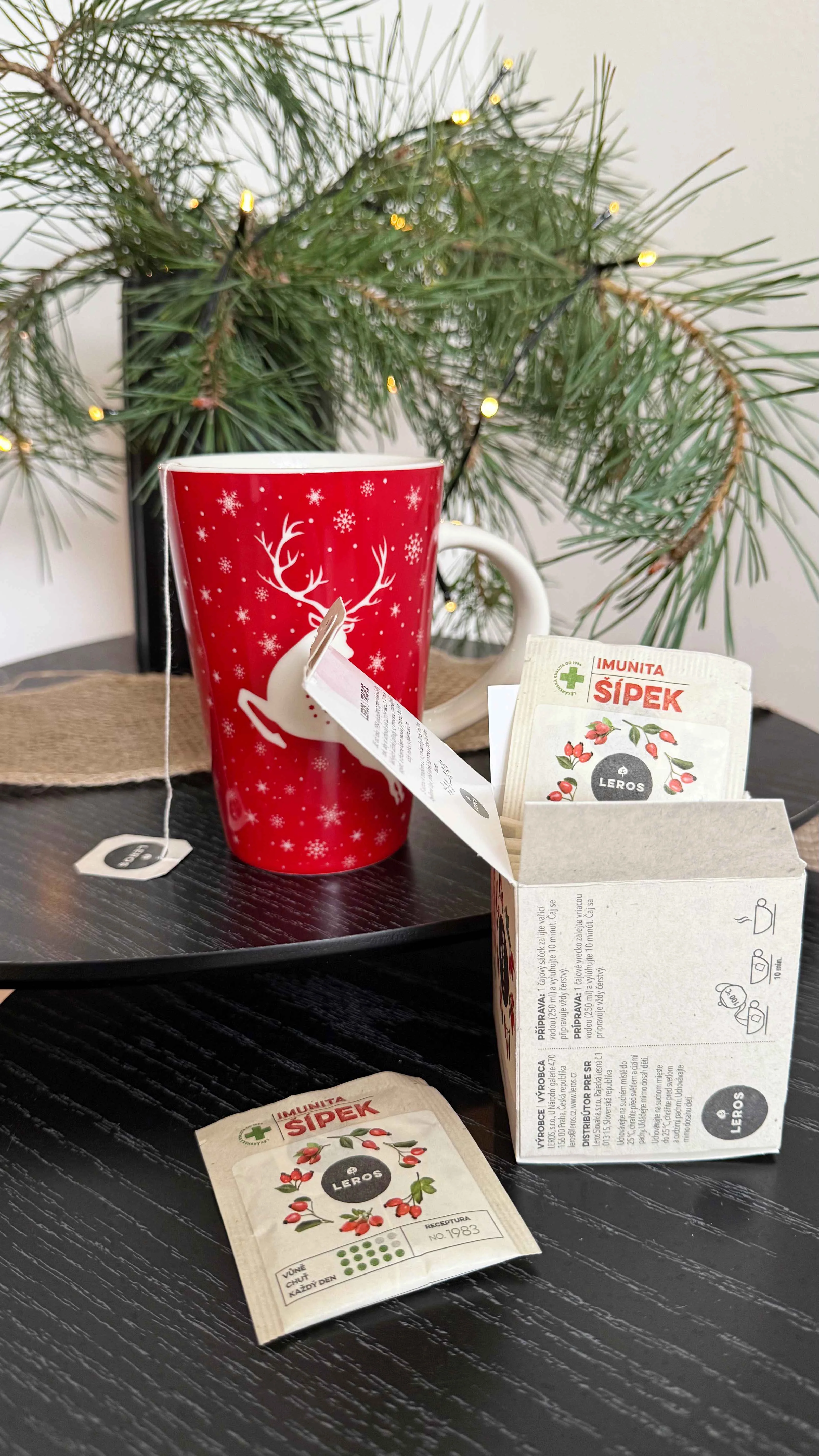 LEROS Coffret cadeau (3 pièces) - Noël aux plantes - sirop aux plantes et 2 types de thés