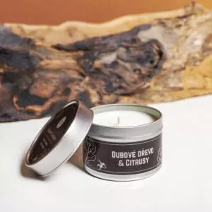 Kimmy Candles Petite bougie de soja en bois de chêne