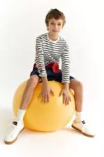 Ecoalf Marinalf Long Sleeve T-shirt Boys Off White Blue Stripe