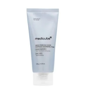 Medicube Zero Pore Capsule Cleansing Foam mousse pour un nettoyage profond des pores avec capsules d’exosomes et AHA-BHA-PHA 120 g