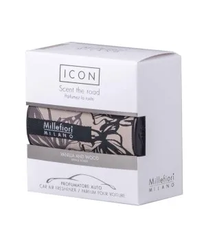 Millefiori Icon Textil Floral Vanilla and Wood parfum pour voiture