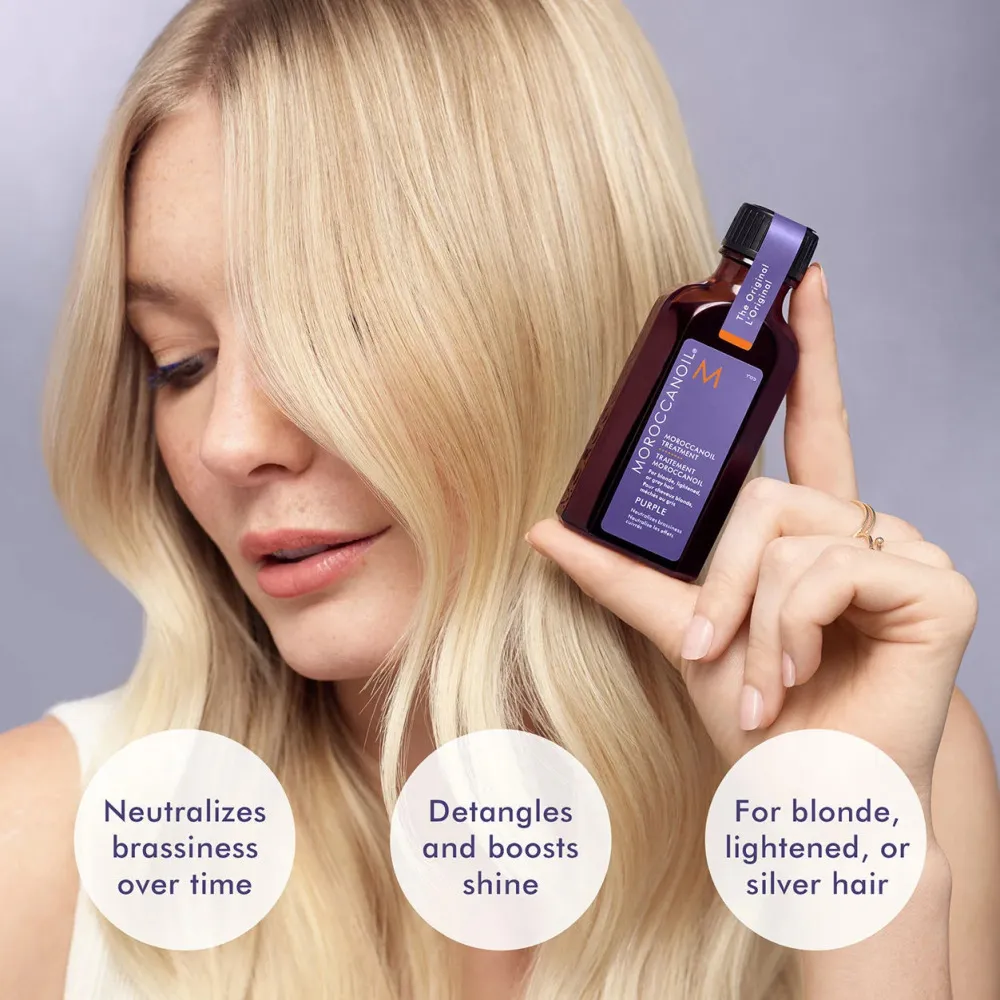 Treatment Purple huile capillaire pour cheveux blonds, décolorés ou argentés 50 ml