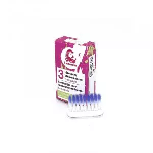 Lamazuna Tête de rechange pour brosse à dents extra souple 3 pcs