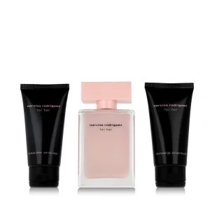Narciso Rodriguez For Her Eau de Parfum pour femme 50 ml + Gel Douche 50 ml + Lait pour le Corps
