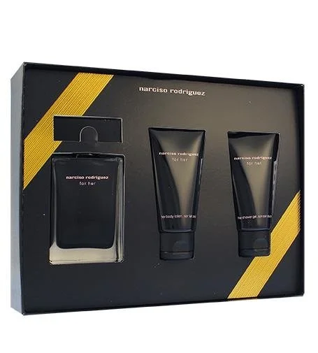 For Her coffret cadeau 50 ml + lait pour le corps 50 ml + gel douche eau de toilette pour femme