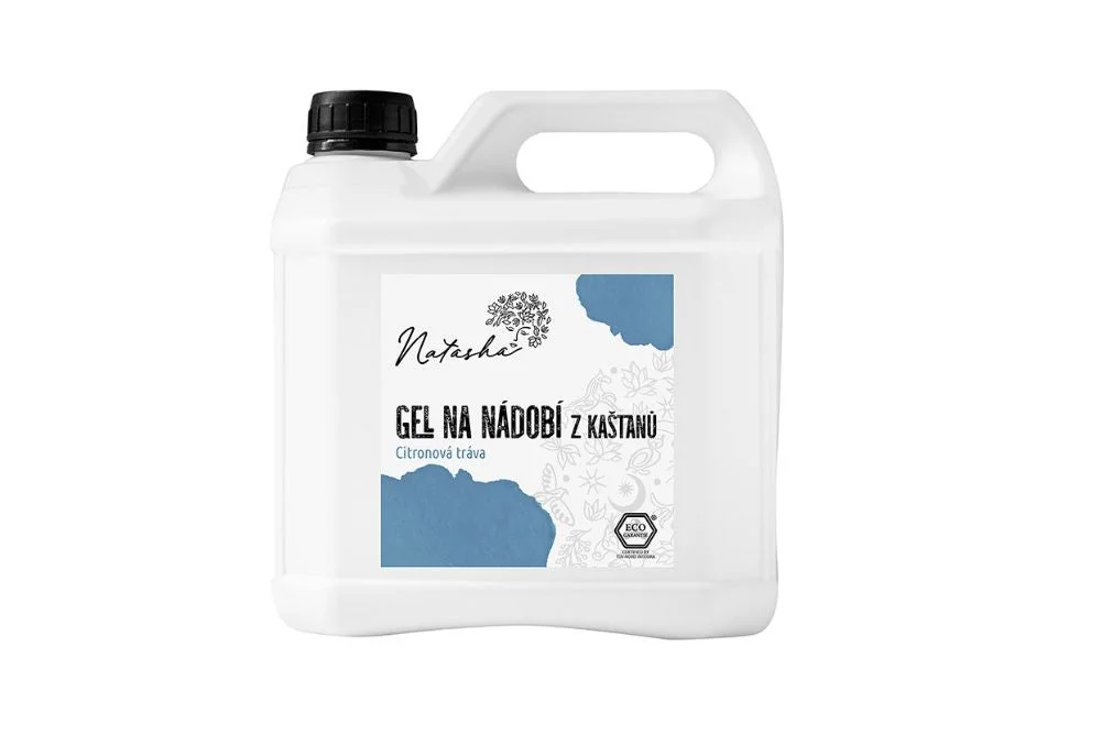Natasha Gel vaisselle aux marrons d'Inde Citronnelle 3 l - redoutable contre la graisse, respectueux de la peau