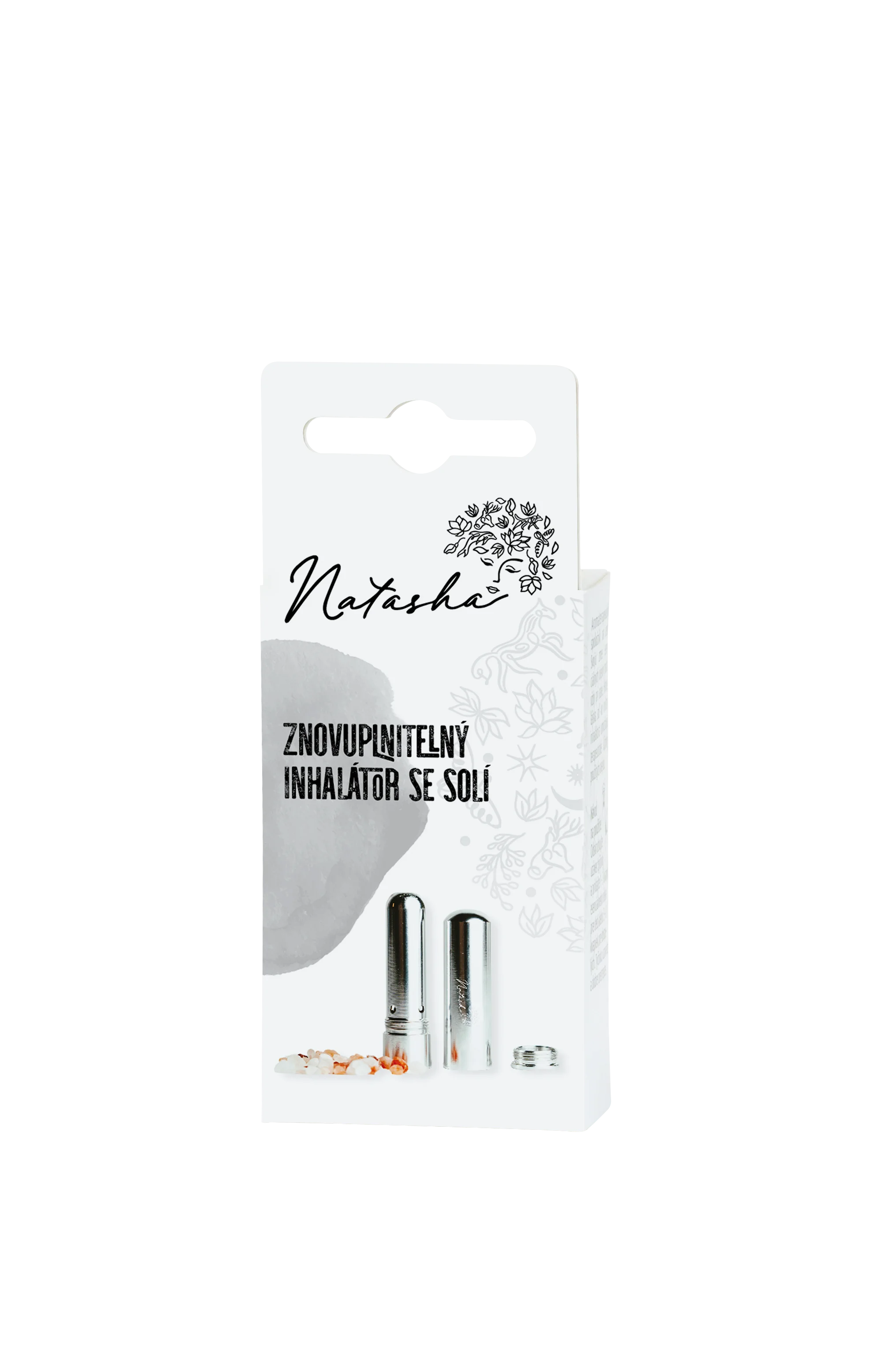 Natasha Inhalateur en métal rechargeable au sel (1 pièce) - pratique et élégant