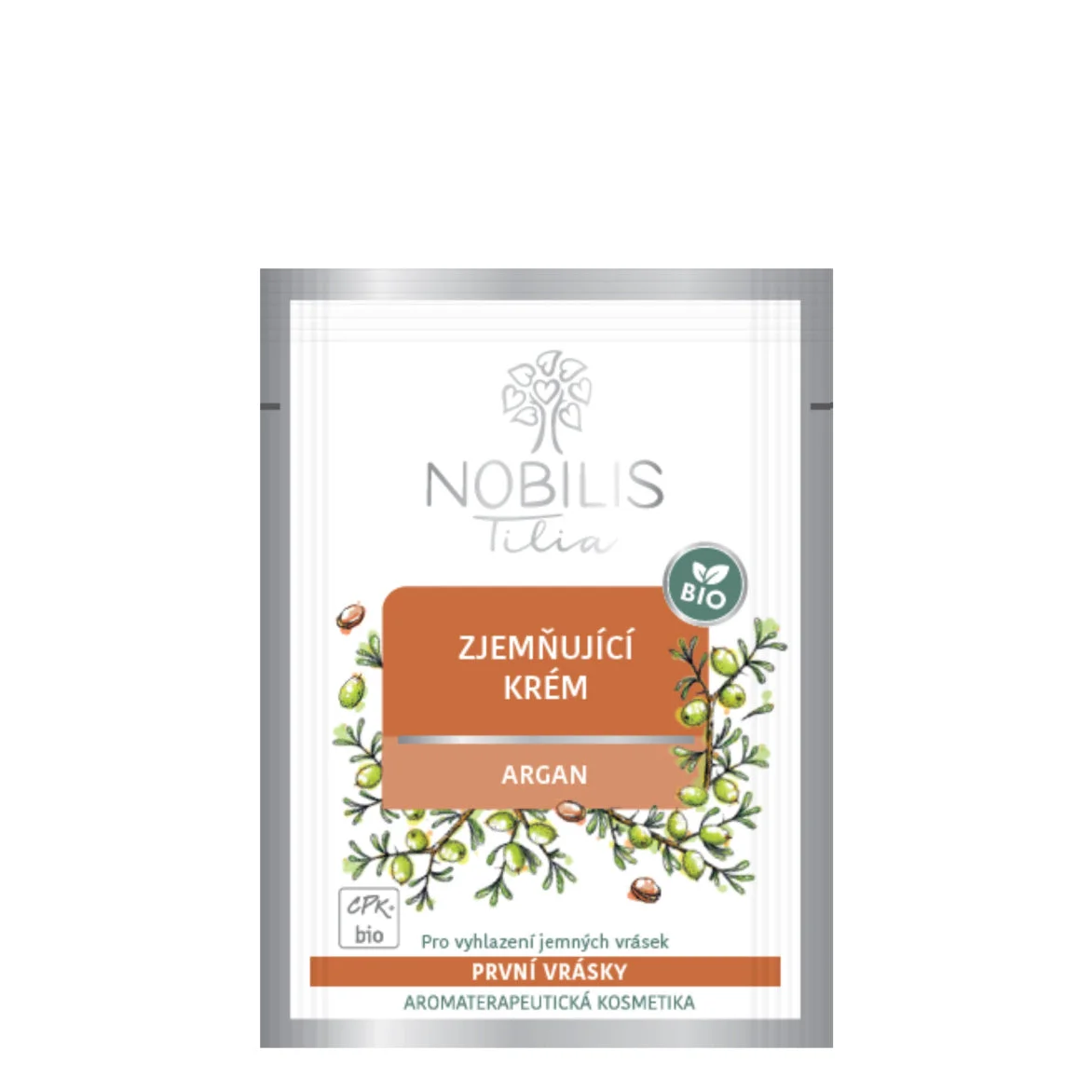 Nobilis Tilia Crème adoucissante Argan BIO 2 ml - échantillon - exp. 06/2026 - dose extra de vitalité