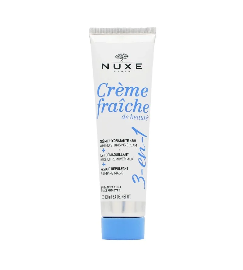 Crème Fraîche de Beauté 3-en-1 : crème hydratante, lait démaquillant et masque pour le visage 100 ml