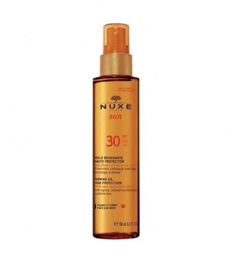 Sun huile solaire bronzante pour le visage et le corps SPF 30 150 ml