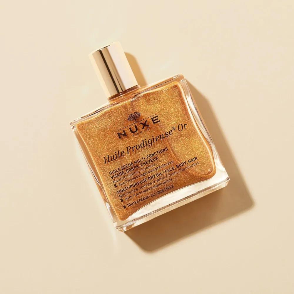 Huile Prodigieuse Or huile sèche pailletée multi-usages pour le visage, le corps et les cheveux 100 ml