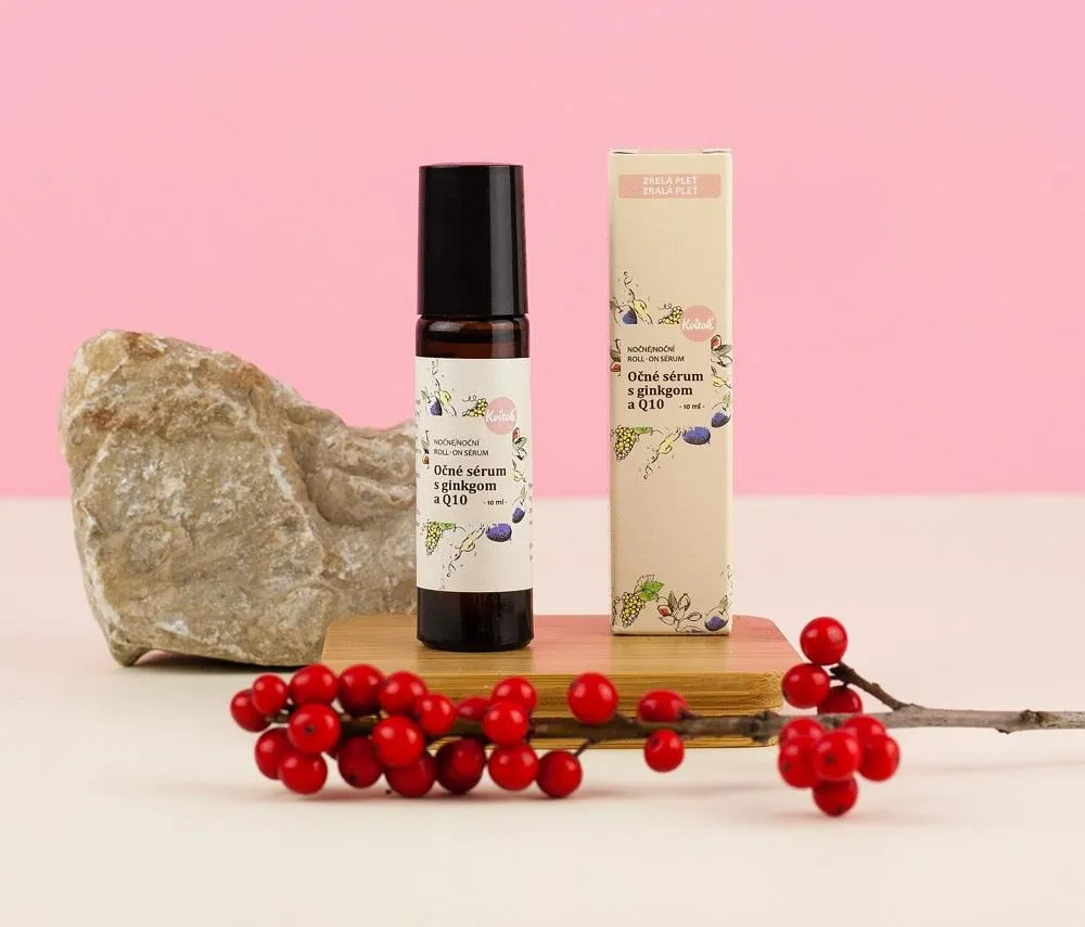 Kvitok Oogserum met Ginkgo en Q10 - Nacht 10 ml Roll-on