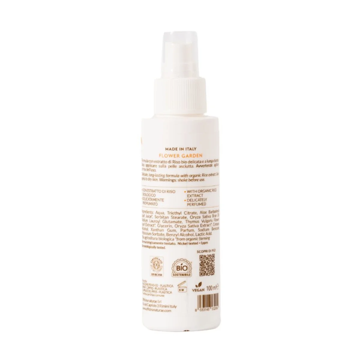Officina Naturae Déodorant en spray - Garden in Bloom (100 ml) - neutralise les odeurs et laisse un parfum frais