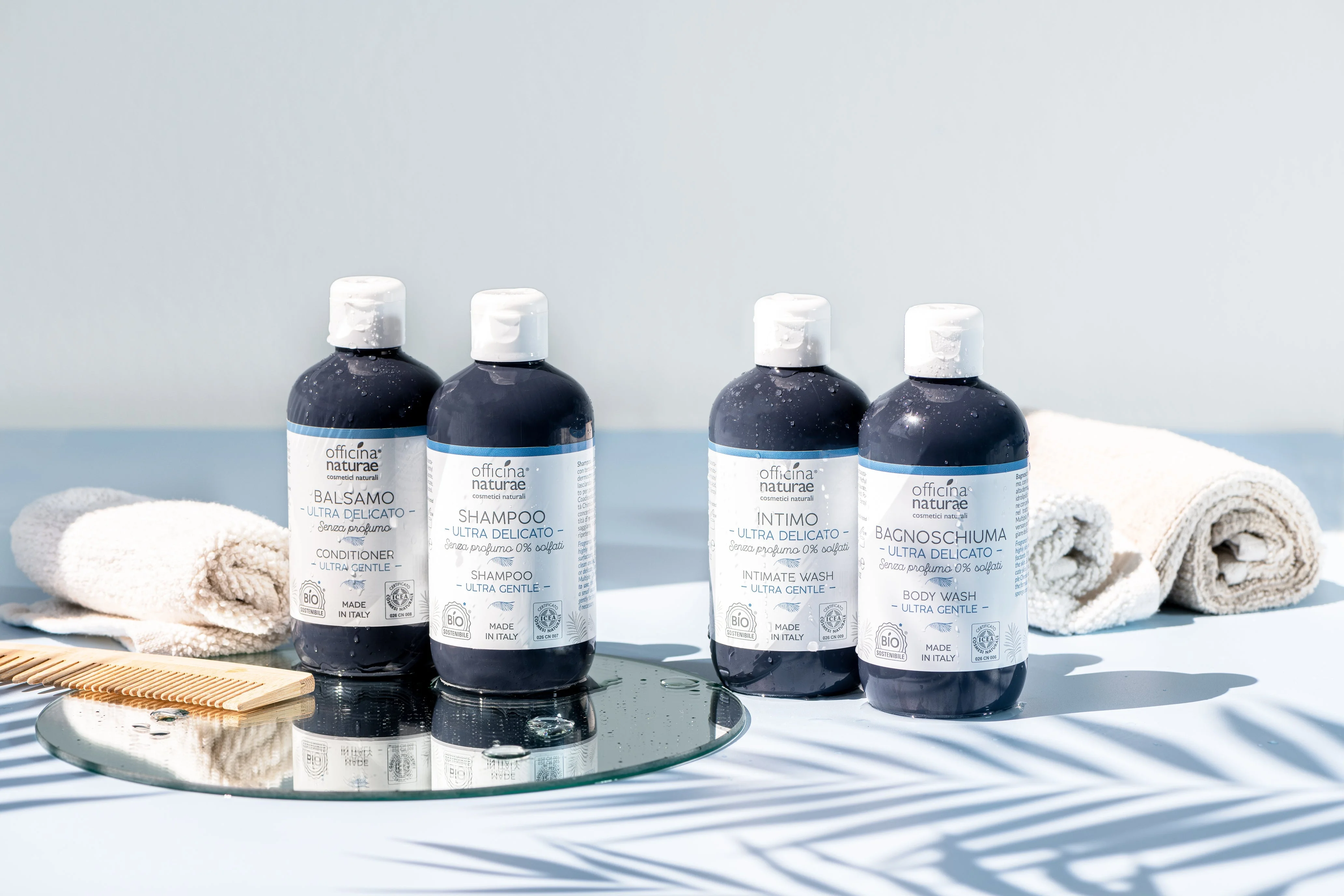 Officina Naturae Après-shampooing pour cuir chevelu très sensible Ultra Delicato (250 ml) - convient également aux personnes atteintes de MCS