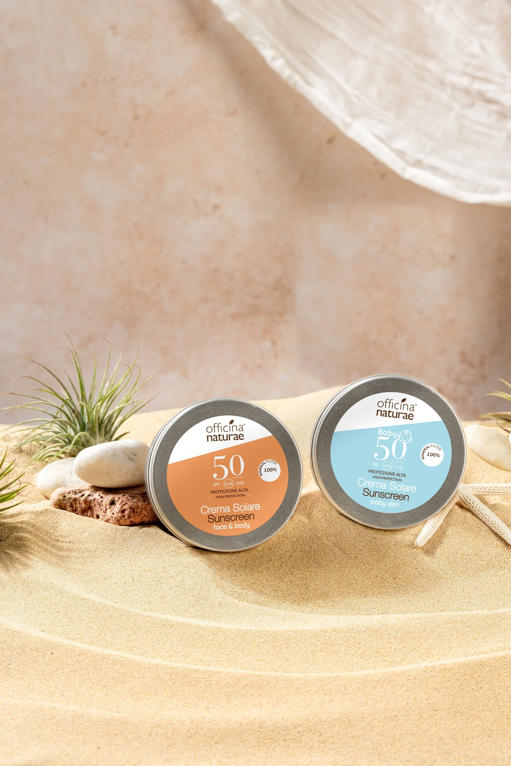 Officina Naturae Crème solaire SPF 50 en boîte métallique (75 ml) - sans parfum