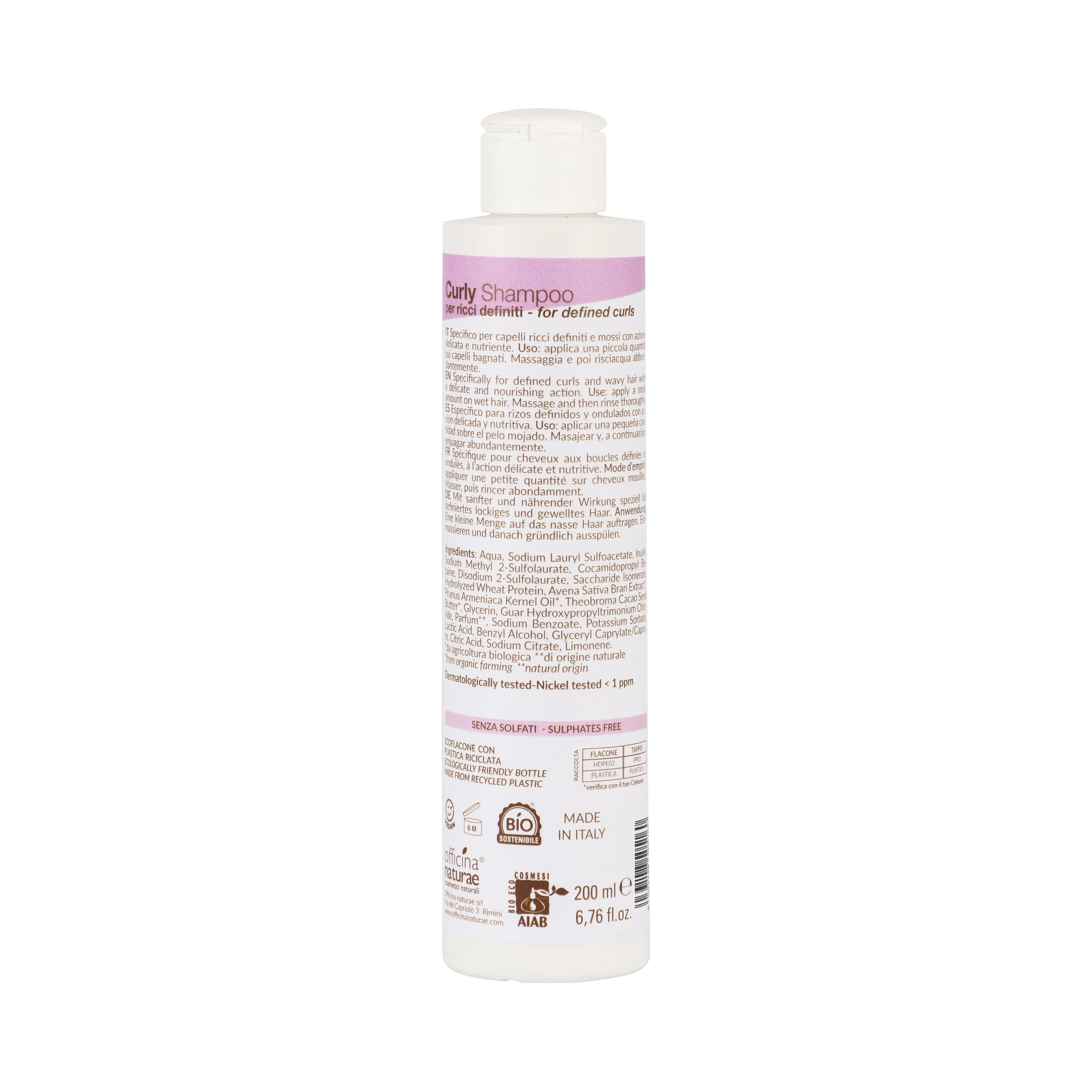 Officina Naturae Shampooing soin pour des boucles douces et définies (200 ml) - définit et adoucit vos boucles