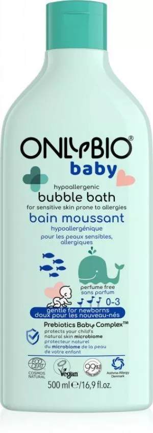 OnlyBio Bain moussant hypoallergénique pour bébés (500 ml)